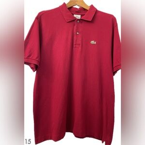 🐊Lacoste signature knit- • Petit Piqué• size 5 (L) in MAGENTA